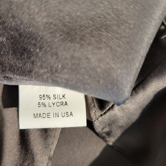 Miguelina Gray & Pink Silk Lace Boho Peasant Dress - Picture 9 of 10